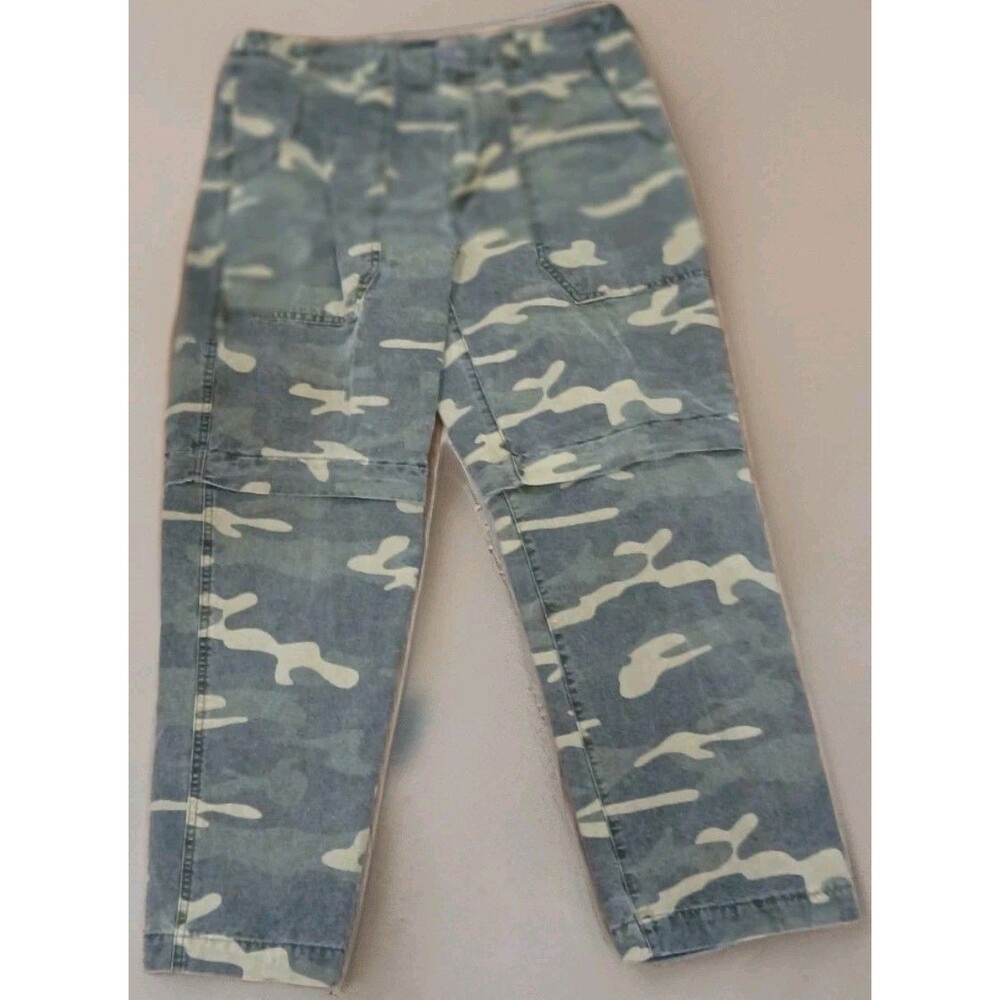 OCI Camo Zip Off Cargo Pants 34x30 Fit 36x28 Y2K 2000s Convertible Skater Grunge